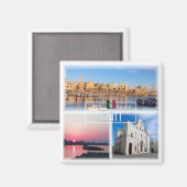Aimant PGL043 BARI, coucher de soleil panorama Saint Nich (Recto/Verso)