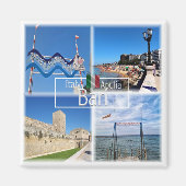 Aimant PGL044 BARI, panneau de plage e pomodoro, réfrigér (Devant)