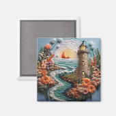 Aimant Phare 3D et baie (Recto/Verso)