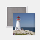 Aimant Phare à Peggy's Cove, Nouvelle-Écosse, Canada. (Recto/Verso)