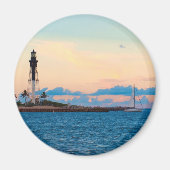 Aimant Phare au coucher du soleil (Devant)