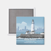 Aimant Phare de Boston (Recto/Verso)