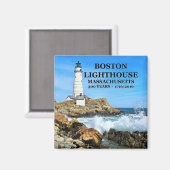 Aimant Phare de Boston, Massachusetts (Recto/Verso)