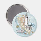 aimant Phare de Californie (Recto/Verso)
