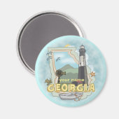 Aimant Phare de Géorgie (Recto/Verso)
