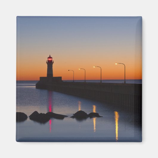 Aimant Phare de la jetée nord à Duluth, Minnesota, (Devant)