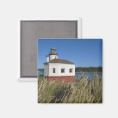 Aimant Phare de la rivière Coquille, Oregon, États-Unis (Recto/Verso)