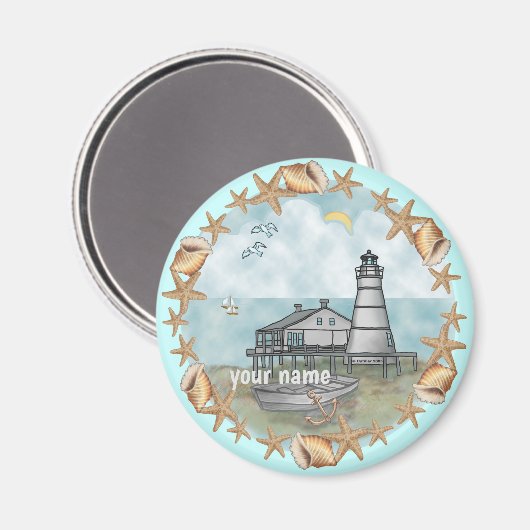 Aimant phare de Louisiane (Recto/Verso)