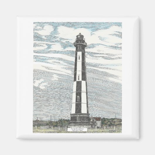 Aimant Phare de New Cape Henry (Devant)