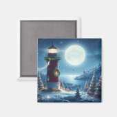 Aimant Phare de Noël nautique (Recto/Verso)