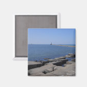 Aimant Phare de North Pierhead, Ludington, MI (Recto/Verso)