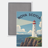 Aimant Phare de Nouvelle-Écosse Canada (Recto/Verso)