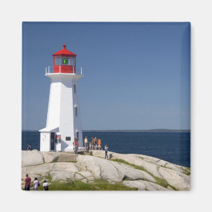 Aimant Phare de Peggy's Cove, Nouvelle-Écosse, Canada.