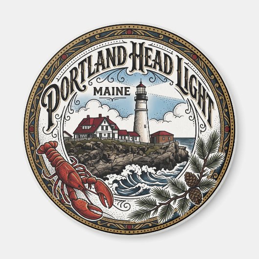 Aimant Phare de Portland Head USA (Devant)