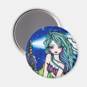 Aimant Phare de Rochelle Mermaid Imaginaire Fairy (Recto/Verso)