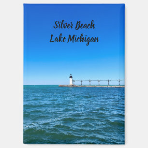 Aimant Phare de Silver Beach - Lac Michigan