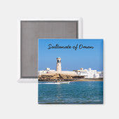Aimant Phare de Sur avec bateau de pêche - Sur, Oman (Recto/Verso)