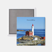 Aimant Phare de Vancouver, étiqueté (Recto/Verso)