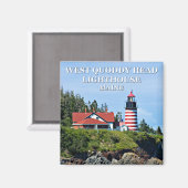 Aimant Phare de West Quoddy Head, Maine (Recto/Verso)