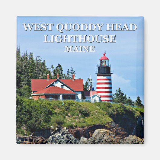 Aimant Phare de West Quoddy Head, Maine (Devant)