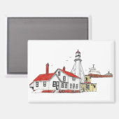 Aimant Phare de Whitefish Point avec Edmund Fitzgerald (Recto/Verso)