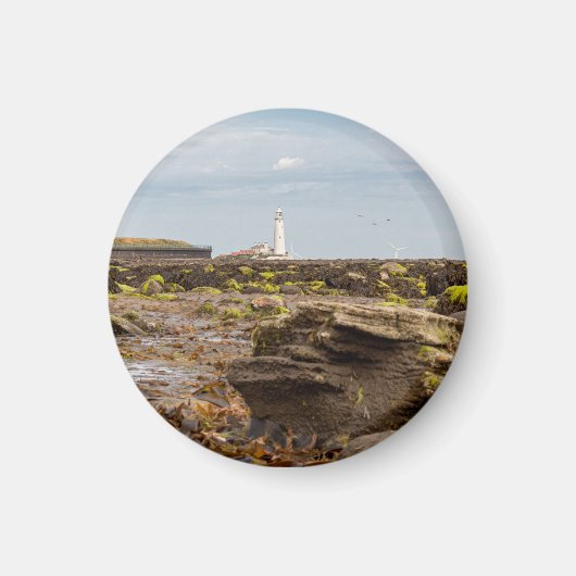 Aimant phare de Whitley Bay (Devant)