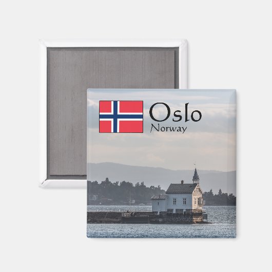 Aimant Phare d'Oslo (Recto/Verso)
