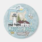 Aimant Phare du Massachusetts (Devant)