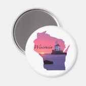 Aimant Phare du Wisconsin (Recto/Verso)