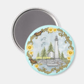 Aimant Phare floral de l'Alabama (Recto/Verso)