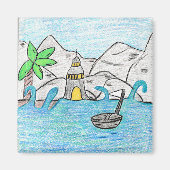 Aimant Phare Par Mer (Devant)