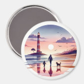 Aimant Phare Sunset Walk Côté littoral (Recto/Verso)
