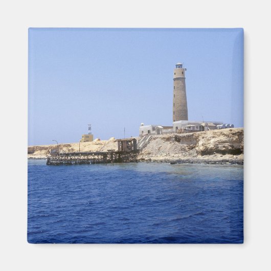 Aimant Phare sur les îles Brother, Mer Rouge, Egypte (Devant)