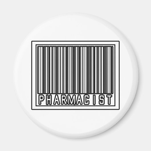 Aimant Pharmacien à code barre (Devant)