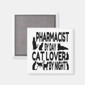 Aimant Pharmacien Amoureux des chats (Recto/Verso)