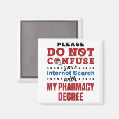 Aimant Pharmacienne Drôle Citation Digne de pharmacie (Recto/Verso)