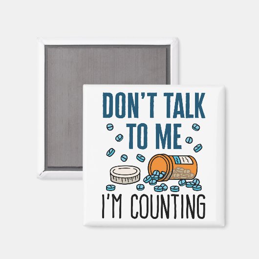 Aimant Pharmaciens Tech ne parle pas Je compte (Recto/Verso)