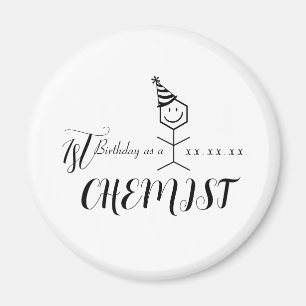Aimant Pharmaciste Funny moderne Chimiste Anniversaire Ch