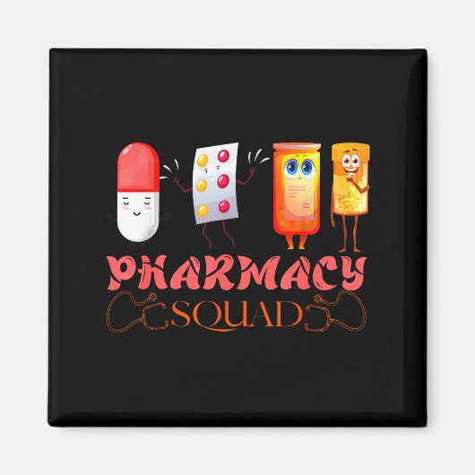 Aimant Pharmacy Squad Valentines Cute Lls Pharmacist Phar (Devant)