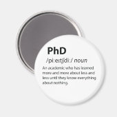 Aimant PhD Drôle Dictionnaire Définition (Recto/Verso)