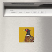 Aimant Pheasant : Tête de Ringneck (In Situ (Lave-vaisselle))