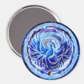 Aimant Phénix Bleu (Recto/Verso)