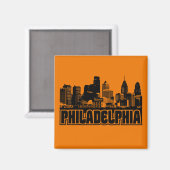 Aimant Philadelphie Skyline (Recto/Verso)