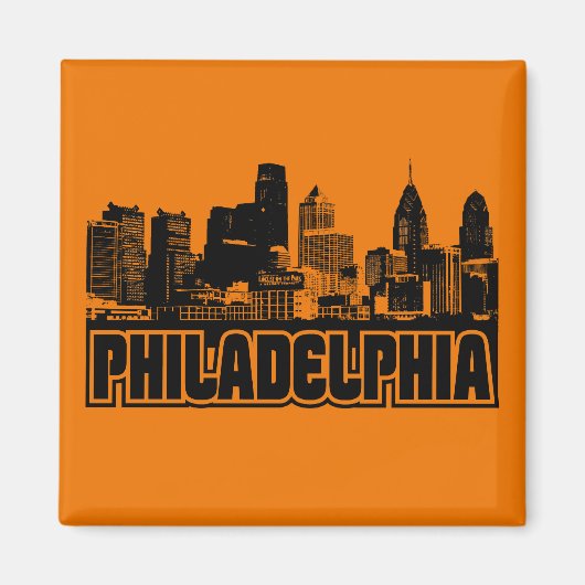 Aimant Philadelphie Skyline (Devant)