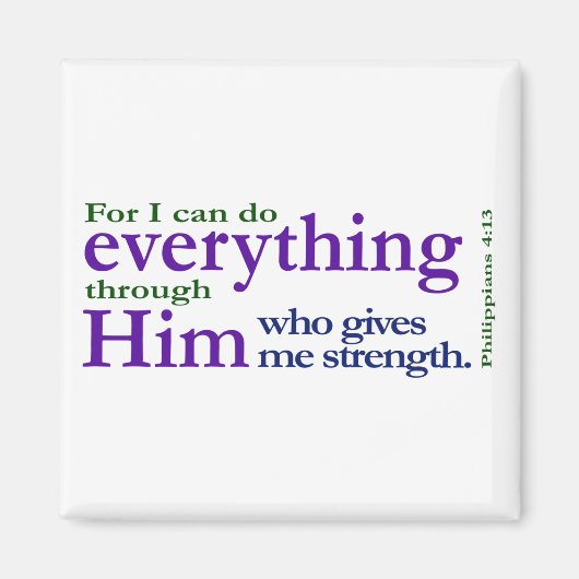 Aimant Philippiens 4:13 (Devant)