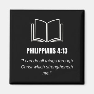 Aimant Philippiens 4:13 Verset Biblique Minimaliste Citat