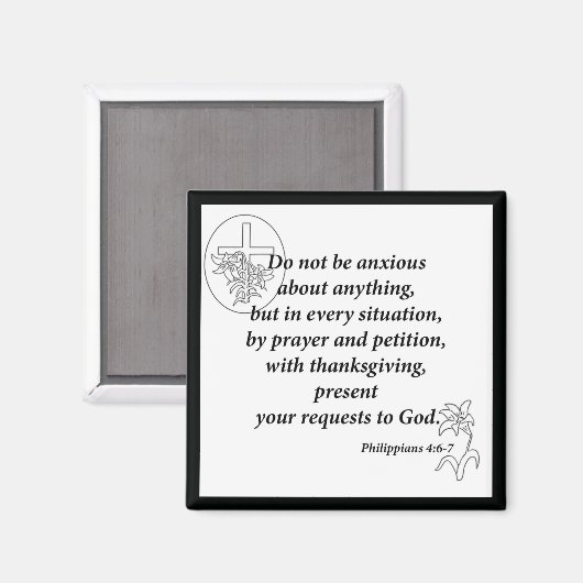 Aimant Philippiens 4:6-7 (Recto/Verso)