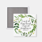 Aimant Philippiens Bible Scripture verse Inspiration (Recto/Verso)