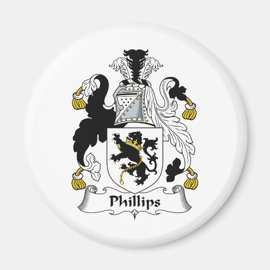 Aimant Phillips Family Crest (Devant)