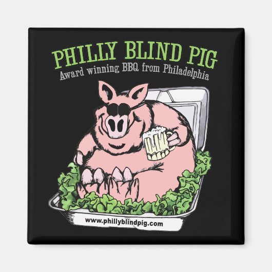 Aimant Philly Blind Pig BBQ (Devant)